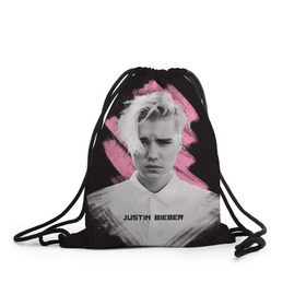 Рюкзак-мешок 3D с принтом Justin Bieber / Pink splash в Екатеринбурге, 100% полиэстер | плотность ткани — 200 г/м2, размер — 35 х 45 см; лямки — толстые шнурки, застежка на шнуровке, без карманов и подкладки | bieber | justin bieber | бибер | джастин бибер