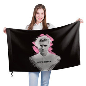 Флаг 3D с принтом Justin Bieber / Pink splash в Екатеринбурге, 100% полиэстер | плотность ткани — 95 г/м2, размер — 67 х 109 см. Принт наносится с одной стороны | bieber | justin bieber | бибер | джастин бибер