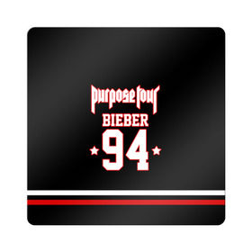 Магнит виниловый Квадрат с принтом Bieber Team Black в Екатеринбурге, полимерный материал с магнитным слоем | размер 9*9 см, закругленные углы | bieber | justin bieber | бибер | джастин бибер