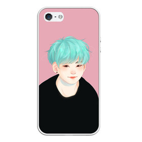 Чехол для iPhone 5/5S матовый с принтом BTS_Yoongi в Екатеринбурге, Силикон | Область печати: задняя сторона чехла, без боковых панелей | bangtan boys | bts | бантаны бтс