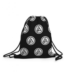 Рюкзак-мешок 3D с принтом Linkin park в Екатеринбурге, 100% полиэстер | плотность ткани — 200 г/м2, размер — 35 х 45 см; лямки — толстые шнурки, застежка на шнуровке, без карманов и подкладки | linkin park | logo | music | pop | rock | альтернатива | металл | музыка | музыкальный | поп | рок