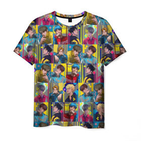 Мужская футболка 3D с принтом Bangtan Boys в Екатеринбурге, 100% полиэфир | прямой крой, круглый вырез горловины, длина до линии бедер | bangtan boys | bts | бантаны бтс