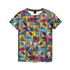 Женская футболка 3D с принтом Bangtan Boys в Екатеринбурге, 100% полиэфир ( синтетическое хлопкоподобное полотно) | прямой крой, круглый вырез горловины, длина до линии бедер | bangtan boys | bts | бантаны бтс