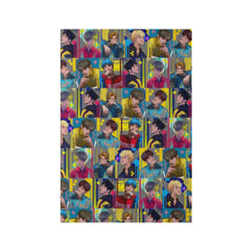 Обложка для паспорта матовая кожа с принтом Bangtan Boys в Екатеринбурге, натуральная матовая кожа | размер 19,3 х 13,7 см; прозрачные пластиковые крепления | Тематика изображения на принте: bangtan boys | bts | бантаны бтс
