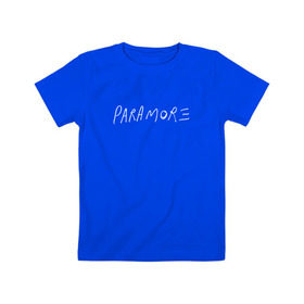Детская футболка хлопок с принтом Paramore в Екатеринбурге, 100% хлопок | круглый вырез горловины, полуприлегающий силуэт, длина до линии бедер | 