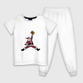 Детская пижама хлопок с принтом Santa Jordan в Екатеринбурге, 100% хлопок |  брюки и футболка прямого кроя, без карманов, на брюках мягкая резинка на поясе и по низу штанин
 | дед мороз | джордан | новогодний | рождество | санта