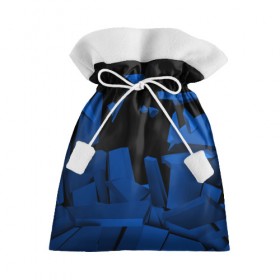 Подарочный 3D мешок с принтом Abstract blue collection в Екатеринбурге, 100% полиэстер | Размер: 29*39 см | Тематика изображения на принте: abstraction | geometry | абстракция | геометрия | грань | краски | кубик | кубики | линии | мозаика | разноцветные | ребро | текстура | тени | узор