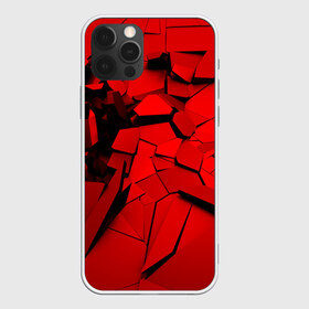 Чехол для iPhone 12 Pro Max с принтом Carbon abstraction RED в Екатеринбурге, Силикон |  | abstraction | geometry | абстракция | геометрия | грань | краски | кубик | кубики | линии | мозаика | разноцветные | ребро | текстура | тени | узор