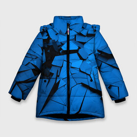 Зимняя куртка для девочек 3D с принтом Carbon abstraction BLUE в Екатеринбурге, ткань верха — 100% полиэстер; подклад — 100% полиэстер, утеплитель — 100% полиэстер. | длина ниже бедра, удлиненная спинка, воротник стойка и отстегивающийся капюшон. Есть боковые карманы с листочкой на кнопках, утяжки по низу изделия и внутренний карман на молнии. 

Предусмотрены светоотражающий принт на спинке, радужный светоотражающий элемент на пуллере молнии и на резинке для утяжки. | abstraction | geometry | абстракция | геометрия | грань | краски | кубик | кубики | линии | мозаика | разноцветные | ребро | текстура | тени | узор