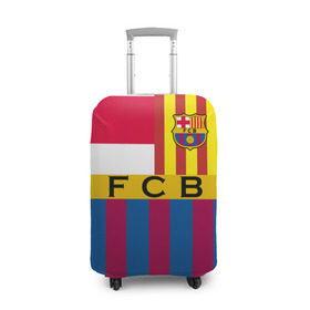 Чехол для чемодана 3D с принтом FC Barcelona в Екатеринбурге, 86% полиэфир, 14% спандекс | двустороннее нанесение принта, прорези для ручек и колес | barcelona | football | logo | spain | sport | арт | барселона | испания | лига | лого | спорт | текстура | фк | футбол | футбольный клуб | эмблема