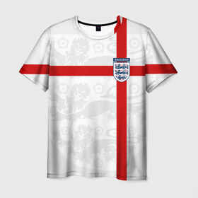 Мужская футболка 3D с принтом Англия, форма в Екатеринбурге, 100% полиэфир | прямой крой, круглый вырез горловины, длина до линии бедер | fc |   сборная | англия | спорт | спортивные | фк | футбол | футбольный клуб