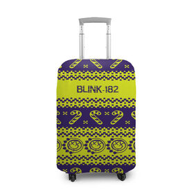 Чехол для чемодана 3D с принтом Blink-182 NEW YEAR COLLECTION в Екатеринбурге, 86% полиэфир, 14% спандекс | двустороннее нанесение принта, прорези для ручек и колес | 