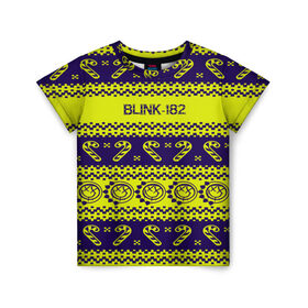 Детская футболка 3D с принтом Blink-182 NEW YEAR COLLECTION в Екатеринбурге, 100% гипоаллергенный полиэфир | прямой крой, круглый вырез горловины, длина до линии бедер, чуть спущенное плечо, ткань немного тянется | 