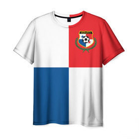 Мужская футболка 3D с принтом Панама, форма в Екатеринбурге, 100% полиэфир | прямой крой, круглый вырез горловины, длина до линии бедер | fifa | фифа | флаг | чемпионат мира