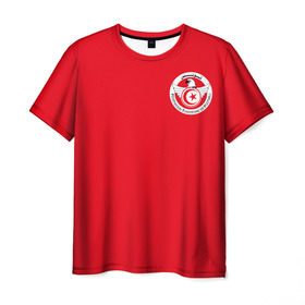 Мужская футболка 3D с принтом Тунис, форма в Екатеринбурге, 100% полиэфир | прямой крой, круглый вырез горловины, длина до линии бедер | cup | fifa | russia | world | фифа | чемпионат мира