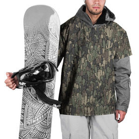 Накидка на куртку 3D с принтом Камуфляж с кактусами в Екатеринбурге, 100% полиэстер |  | Тематика изображения на принте: кактус | колючки | мексика | милитари | паттрен | пустыня | растения | хаки | шипы