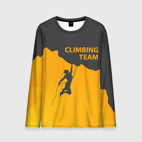 Мужской лонгслив 3D с принтом climbing в Екатеринбурге, 100% полиэстер | длинные рукава, круглый вырез горловины, полуприлегающий силуэт | adrenaline | extreme | hiking | mountaineering | mountains | risk | rock climb | rocks | sport | адреналин | альпинизм | высота | горы | риск | скалолазание | скалы | спорт | туризм | экстрим