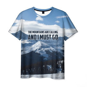 Мужская футболка 3D с принтом альпинизм в Екатеринбурге, 100% полиэфир | прямой крой, круглый вырез горловины, длина до линии бедер | adrenaline | extreme | hiking | mountaineering | mountains | risk | rock climb | rocks | sport | адреналин | альпинизм | высота | горы | риск | скалолазание | скалы | спорт | туризм | экстрим