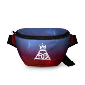 Поясная сумка 3D с принтом FALL OUT BOY SPACE COLLECTION в Екатеринбурге, 100% полиэстер | плотная ткань, ремень с регулируемой длиной, внутри несколько карманов для мелочей, основное отделение и карман с обратной стороны сумки застегиваются на молнию | fall out boy | logo | music | pop | rock | альтернатива | металл | музыка | музыкальный | поп | рок