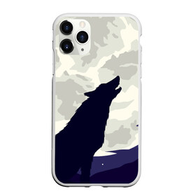 Чехол для iPhone 11 Pro Max матовый с принтом Ночной житель в Екатеринбурге, Силикон |  | Тематика изображения на принте: волк | дикая | дикий | животное | лес | луна | ночь | собака | тьма