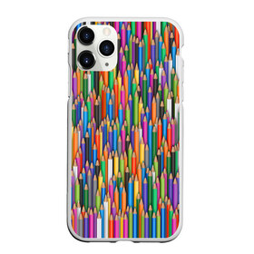 Чехол для iPhone 11 Pro Max матовый с принтом Разноцветные карандаши в Екатеринбурге, Силикон |  | дизайнер | карандаш | палитра | паттерн | радуга | рисование | рисунок | художник | цвет | цветной | школа