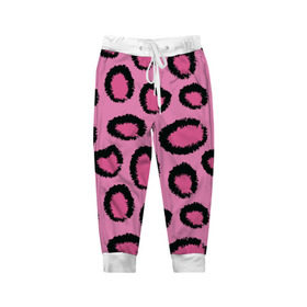 Детские брюки 3D с принтом Розовый гепард в Екатеринбурге, 100% полиэстер | манжеты по низу, эластичный пояс регулируется шнурком, по бокам два кармана без застежек, внутренняя часть кармана из мелкой сетки | африка | животное | леопард