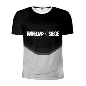 Мужская футболка 3D спортивная с принтом RAINBOW SIX SIEGE в Екатеринбурге, 100% полиэстер с улучшенными характеристиками | приталенный силуэт, круглая горловина, широкие плечи, сужается к линии бедра | 