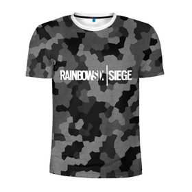 Мужская футболка 3D спортивная с принтом RAINBOW SIX SIEGE в Екатеринбурге, 100% полиэстер с улучшенными характеристиками | приталенный силуэт, круглая горловина, широкие плечи, сужается к линии бедра | rainbow | rainbow six | siege | six | игры | шутер