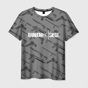 Мужская футболка 3D с принтом RAINBOW SIX SIEGE в Екатеринбурге, 100% полиэфир | прямой крой, круглый вырез горловины, длина до линии бедер | 