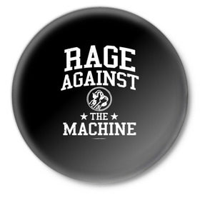 Значок с принтом Rage Against the Machine в Екатеринбурге,  металл | круглая форма, металлическая застежка в виде булавки | Тематика изображения на принте: rage against the machine | альтернативный | америка | американская рок группа | брэд уилк | жанр | зак де ла роча | калифорния | лос анджелес | метал | музыка | ню метал | рок | рэп метал | рэп рок | рэпкор | сша