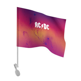 Флаг для автомобиля с принтом AC DC COLLECTION SPACE EDITION в Екатеринбурге, 100% полиэстер | Размер: 30*21 см | ac dc | logo | music | pop | rock | usa | альтернатива | металл | музыка | музыкальный | поп | рок