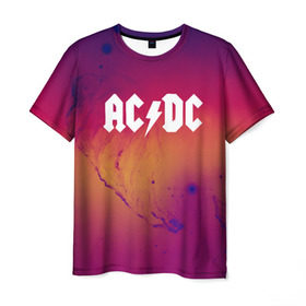 Мужская футболка 3D с принтом AC DC COLLECTION SPACE EDITION в Екатеринбурге, 100% полиэфир | прямой крой, круглый вырез горловины, длина до линии бедер | ac dc | logo | music | pop | rock | usa | альтернатива | металл | музыка | музыкальный | поп | рок