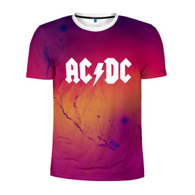 Мужская футболка 3D спортивная с принтом AC DC COLLECTION SPACE EDITION в Екатеринбурге, 100% полиэстер с улучшенными характеристиками | приталенный силуэт, круглая горловина, широкие плечи, сужается к линии бедра | ac dc | logo | music | pop | rock | usa | альтернатива | металл | музыка | музыкальный | поп | рок