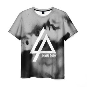 Мужская футболка 3D с принтом LINKIN PARK GRAY ABSTRACT ROCK в Екатеринбурге, 100% полиэфир | прямой крой, круглый вырез горловины, длина до линии бедер | linkin park | logo | music | pop | rock | альтернатива | металл | музыка | музыкальный | поп | рок | честер беннингтон