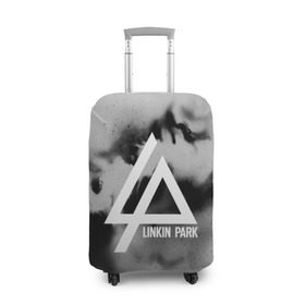 Чехол для чемодана 3D с принтом LINKIN PARK GRAY ABSTRACT ROCK в Екатеринбурге, 86% полиэфир, 14% спандекс | двустороннее нанесение принта, прорези для ручек и колес | linkin park | logo | music | pop | rock | альтернатива | металл | музыка | музыкальный | поп | рок | честер беннингтон