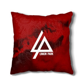 Подушка 3D с принтом LINKIN PARK COLOR RED MUSIC в Екатеринбурге, наволочка – 100% полиэстер, наполнитель – холлофайбер (легкий наполнитель, не вызывает аллергию). | состоит из подушки и наволочки. Наволочка на молнии, легко снимается для стирки | linkin park | logo | music | pop | rock | альтернатива | металл | музыка | музыкальный | поп | рок | честер беннингтон