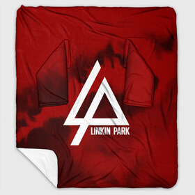 Плед с рукавами с принтом LINKIN PARK COLOR RED MUSIC в Екатеринбурге, 100% полиэстер | Закругленные углы, все края обработаны. Ткань не мнется и не растягивается. Размер 170*145 | linkin park | logo | music | pop | rock | альтернатива | металл | музыка | музыкальный | поп | рок | честер беннингтон