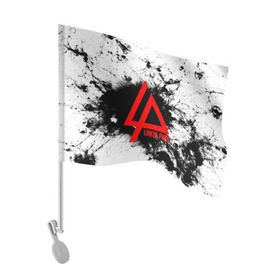Флаг для автомобиля с принтом LINKIN PARK SPRAY GRAY в Екатеринбурге, 100% полиэстер | Размер: 30*21 см | linkin park | logo | music | pop | rock | альтернатива | металл | музыка | музыкальный | поп | рок | честер беннингтон