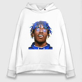 Женское худи Oversize хлопок с принтом Art Lil uzi в Екатеринбурге, френч-терри — 70% хлопок, 30% полиэстер. Мягкий теплый начес внутри —100% хлопок | боковые карманы, эластичные манжеты и нижняя кромка, капюшон на магнитной кнопке | Тематика изображения на принте: art | lil uzi | rap | trap | лил узи | реп | рэп