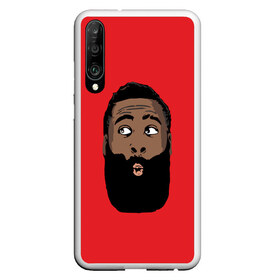 Чехол для Honor P30 с принтом James Harden в Екатеринбурге, Силикон | Область печати: задняя сторона чехла, без боковых панелей | Тематика изображения на принте: 13 | fear the beard | houston rockets | mvp | nba | баскетбол | джеймс харден | нба | хьюстон рокетс