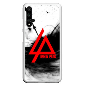 Чехол для Honor 20 с принтом LINKIN PARK GRAY SMOKE MUSIC в Екатеринбурге, Силикон | Область печати: задняя сторона чехла, без боковых панелей | linkin park | logo | music | pop | rock | альтернатива | металл | музыка | музыкальный | поп | рок | честер беннингтон