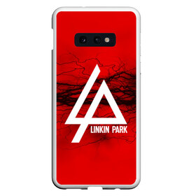 Чехол для Samsung S10E с принтом LINKIN PARK lightning red в Екатеринбурге, Силикон | Область печати: задняя сторона чехла, без боковых панелей | Тематика изображения на принте: linkin park | logo | music | pop | rock | альтернатива | металл | музыка | музыкальный | поп | рок | честер беннингтон