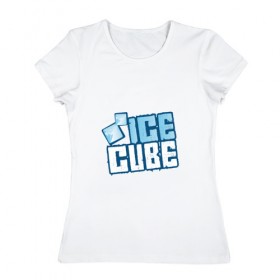Женская футболка хлопок с принтом Ice Cube в Екатеринбурге, 100% хлопок | прямой крой, круглый вырез горловины, длина до линии бедер, слегка спущенное плечо | hip hop | hiphop | ice cube | mc | n.w.a | rap | айс | гангса | джексон | западное побережье | куб | кубе | кубик льда | кьюб | мс | о ши | оши | реп | репер | речитатив | рэп | рэпер | хип | хипхоп | хоп