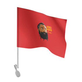 Флаг для автомобиля с принтом James Harden в Екатеринбурге, 100% полиэстер | Размер: 30*21 см | fear the beard | houston rockets | nba | rise sports | баскетбол | джеймс харден | нба | хьюстон рокетс