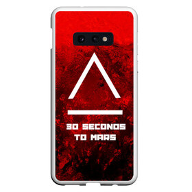 Чехол для Samsung S10E с принтом 30 SECONDS TO MARS в Екатеринбурге, Силикон | Область печати: задняя сторона чехла, без боковых панелей | 30 seconds to mars | logo | music | pop | rock | space | usa | альтернатива | космос | металл | музыка | музыкальный | поп | рок