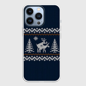 Чехол для iPhone 13 Pro с принтом Неприличные Олени в Екатеринбурге,  |  | Тематика изображения на принте: 2019 | 2020 | 2021 | 2022 | 2023 | 2024 | 2025 | вязание | вязаный | год | дед | елка | елки | лес | мороз | новый | олени | олень | оленями | прикол | свитер | снегурочка | шутка | юмор