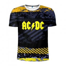 Мужская футболка 3D спортивная с принтом AC DC STREET COLLECTION в Екатеринбурге, 100% полиэстер с улучшенными характеристиками | приталенный силуэт, круглая горловина, широкие плечи, сужается к линии бедра | Тематика изображения на принте: ac dc | logo | music | pop | rock | альтернатива | металл | музыка | музыкальный | поп | рок