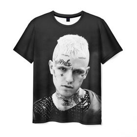 Мужская футболка 3D с принтом Rip Peep в Екатеринбурге, 100% полиэфир | прямой крой, круглый вырез горловины, длина до линии бедер | lil peep | rap | густав ор | лил пип | рэп
