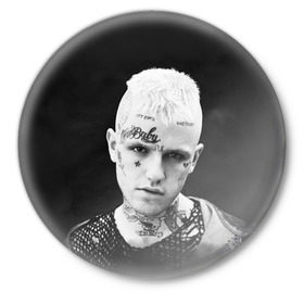 Значок с принтом Rip Peep в Екатеринбурге,  металл | круглая форма, металлическая застежка в виде булавки | lil peep | rap | густав ор | лил пип | рэп