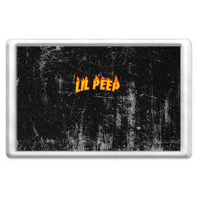 Магнит 45*70 с принтом Lil Fire Peep в Екатеринбурге, Пластик | Размер: 78*52 мм; Размер печати: 70*45 | lil peep | rap | густав ор | лил пип | рэп